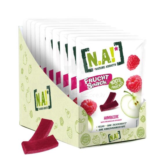NA! Raspberry/Apple Fruit Snack Art.113524  aveņu/ābolu strīpas 35g