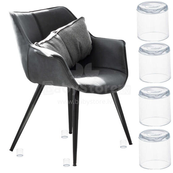 Ikonka Art.KX5117 Furniture chair leg caps 19mm transparent
