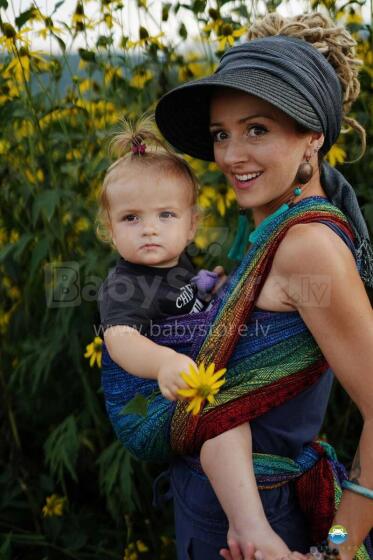 Little Frog Wrap Sling Art.160932 Rainbow Harmony Zīdaiņu slings/lakats (bērniem līdz 36 mēnešiem) size 5 (4.2m)