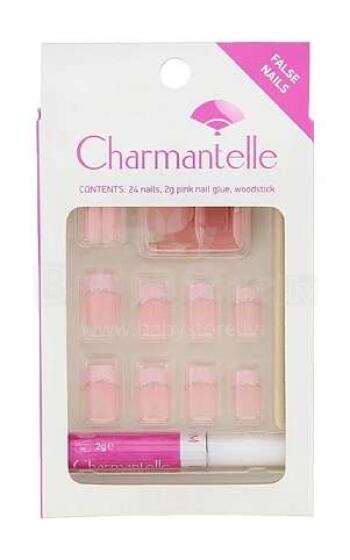 08 Natural french design 24 nails/2g nail glue