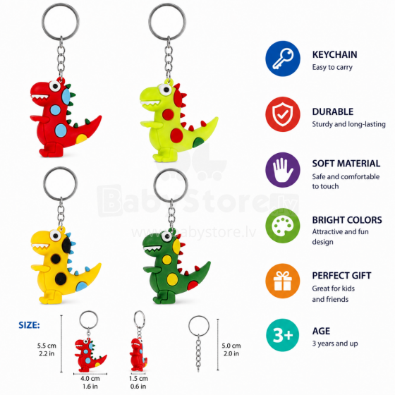 I-Toys Key Chain Dino Art.172783  Dinozaura atslēgu piekariņš,1 gab