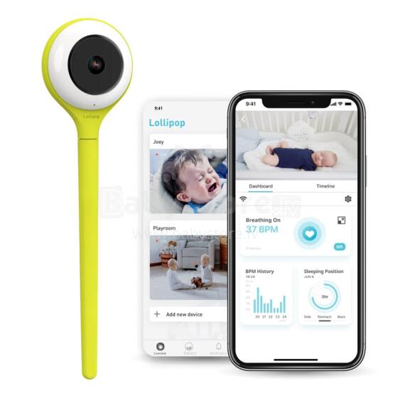 Lollipop Smart Baby Camera Art.CABC-LOL03USGR01  Pistachio  digitālā video uzraudzības ierīce