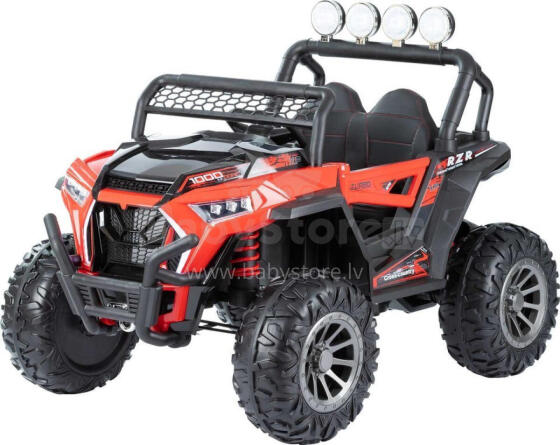 Akumulatora auto - 12V - 4WD - ādas sēdekļi - NEL918 - MOSTER - SARKANS