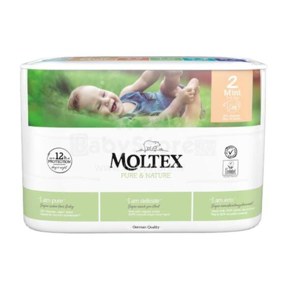 Moltex Pure Nature Mini Art.3850  aunās ekoloģiskās autiņbiksītes . 3-6 kg,38 gab