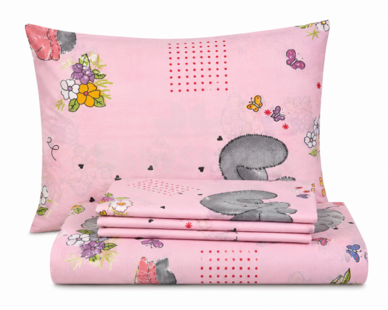 UR Kids Bedding Art.43919 Rabbit Pink Комплект детского постельного белья из 3-х частей