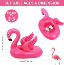 Kidsworld Flamigo Pool Art.148448 Piepūšamais bērnu pontona ritenis flamingo