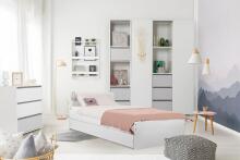 Klups Dalia Art.233097 White  Jauniešu gulta  ar atvilktni