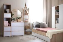 Klups Dalia Art.233097 White  Jauniešu gulta  ar atvilktni