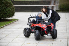 Akumulatora auto - 12V - 4WD - ādas sēdekļi - NEL918 - MOSTER - - ZAĻŠ
