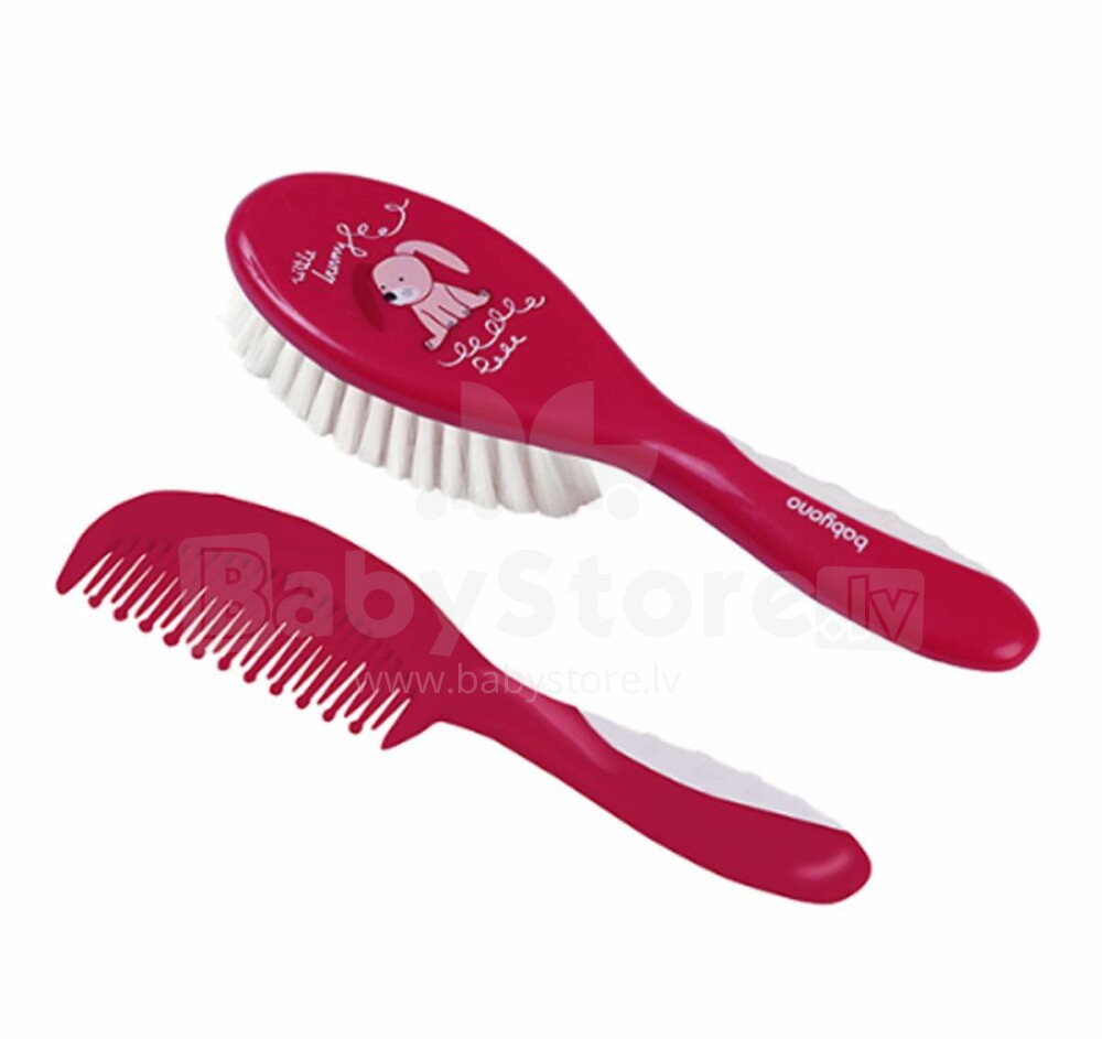 BabyOno  Pink Super soft bristle baby hairbrush + a comb - Catalog /  Care & Safety / Care & Hygiene /  - The biggest kids online  store