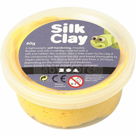 Silk Clay Art.79103 Yellow Zīda modelēšanas masa,40gr.