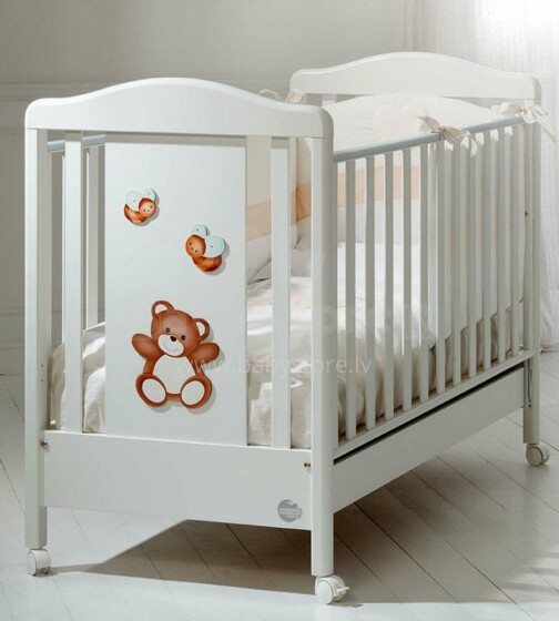 Coccoleria Allegria Baby Orsetto White Art.100278 Ekskluzīva bērnu gulta