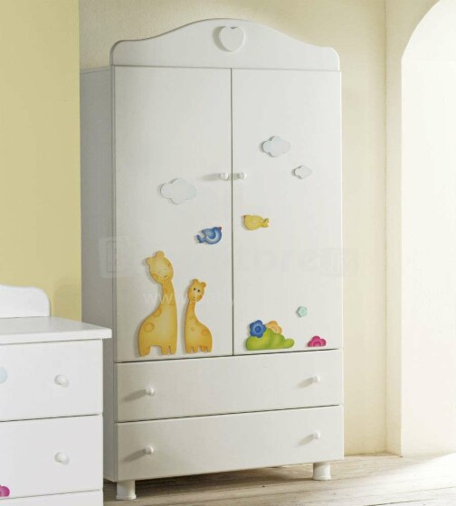 Coccoleria Giraffina White Art.100322  Ekskluzīvs bērnu skapis