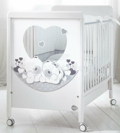 Baby Expert Sogno Carezza White/Grey Art.100339 Ekskluzīva bērnu gulta