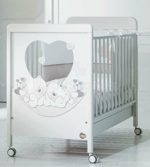Baby Expert Sogno Carezza White/Dove Art.100340 Ekskluzīva bērnu gulta