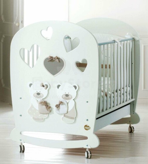 Baby Expert Bon Bon White/Dove Art.100360 Ekskluzīva bērnu gulta