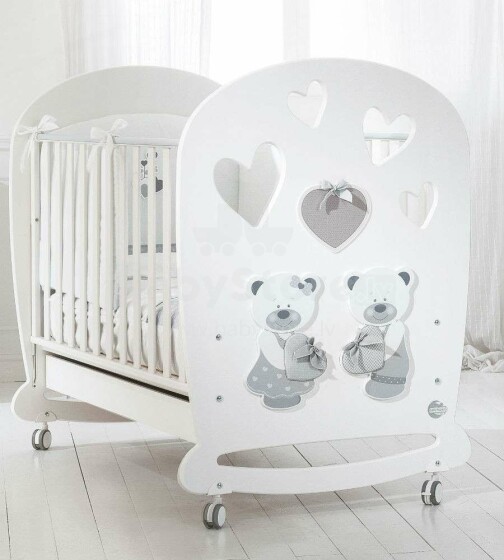 Baby Expert Bon Bon White/Grigio Art.100361  Eksklusiivne voodi