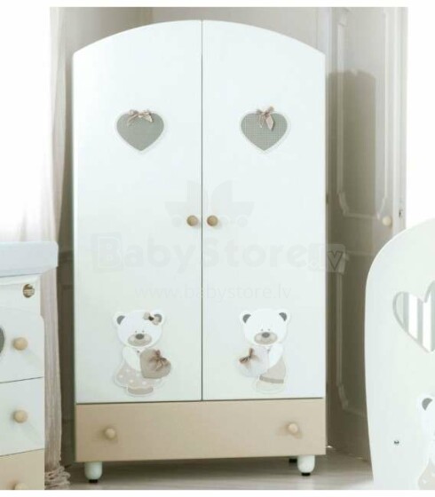 Baby Expert Armadio Bon Bon Bicolore/Tortora  Art.100377 Эксклюзивный двухстворчатый шкаф