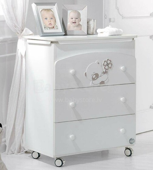 Baby Expert Bagnetto Serena Gastone Bianco/Tortora Art.100379 Комод с ванночкой и пеленальной поверхностью