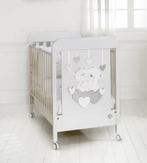 Baby Expert Tenerezze balta / sidabrinė 100751 išskirtinė kūdikio lova