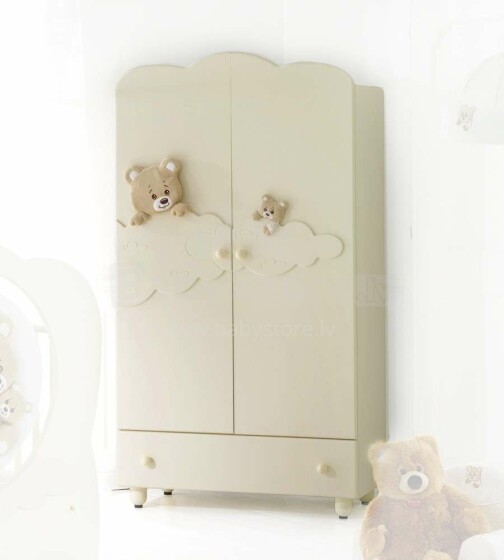Baby Expert Abbracci by Trudi  Cream Art.100759 Детский двухстворчатый шкаф