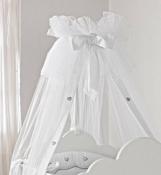 Baby Expert Zanzariera Serenata White  Art.100767  Детский изысканный тюлевый балдахин для кроватки