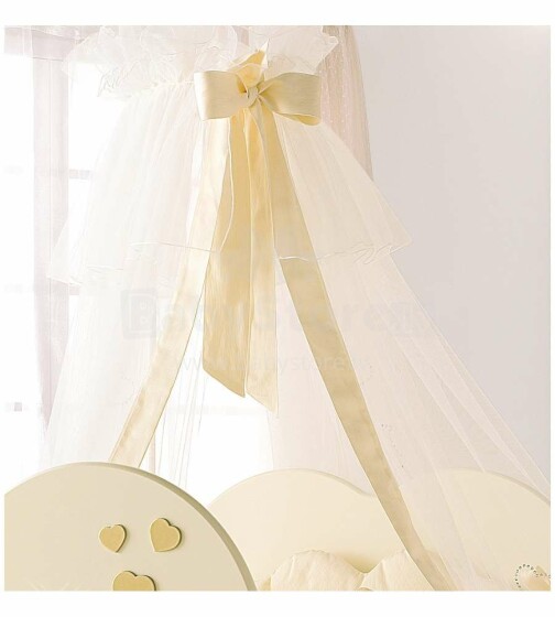 Baby Expert Zanzariera Cuore di Mamma Cream  Art.100780  Детский изысканный тюлевый балдахин для кроватки