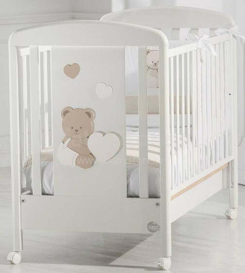 „Baby Expert Balu White / Dove“ 100801 išskirtinė kūdikių lova