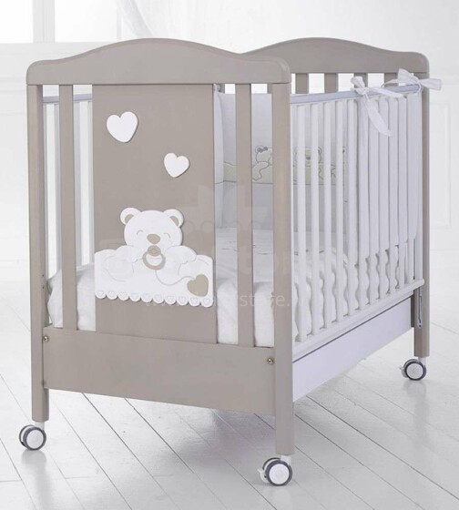 Baby Expert Ciuccione Tortora / Bianco Art.100813 Išskirtinė kūdikių lova