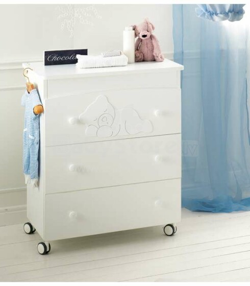 Baby Expert Coccolo White Art.100819  Пеленальный комод с ванночкой