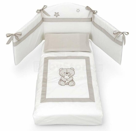Erbesi Timidone White  Art.100891 Комплект изысканного детского постельного белья из 4-х частей