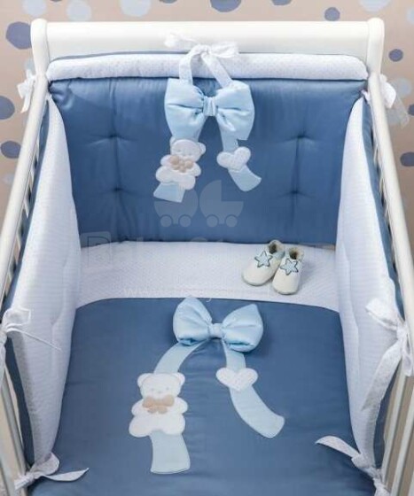Picci Coco Blue Art.101152  комплект детского постельного белья из 4 частей