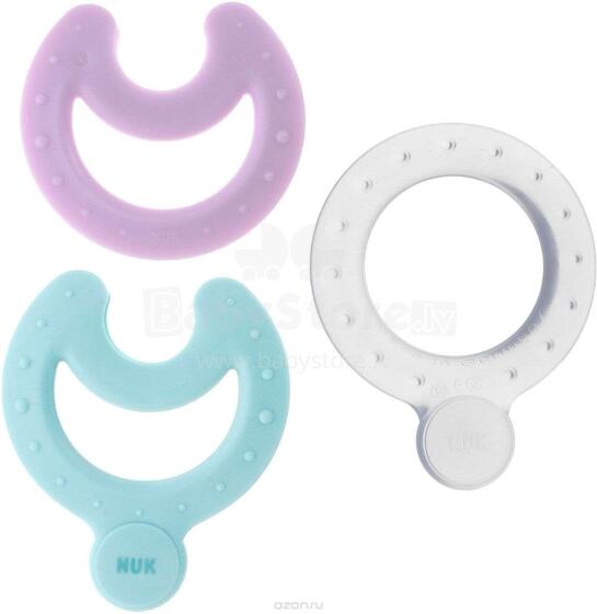 Nuk Art.SE09 Teether Set Kožamo riņķu komplekts, no 3 mēn.
