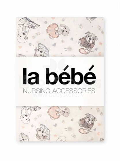 La Bebe™ Nursing Dogs Art.101599 Cotton Square Nappy 75x75 см
