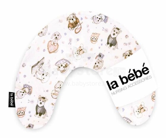 La Bebe™ Mimi Nursing Cotton Pillow Dogs Art.101708 Atbalsta pakaviņš spilventiņš 19x46cm ceļojumiem