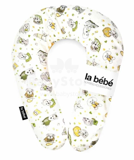 La Bebe™ Snug Cotton Nursing Maternity Pillow Art.101725 Funny Dogs Pakaviņš (pakavs) mazuļa barošanai, gulēšanai, pakaviņš grūtniecēm  20*70cm