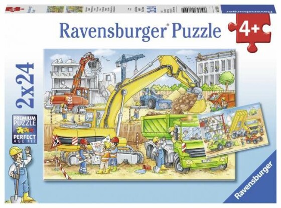 Ravensburger Puzzle 078004V Ehitusplats Puzles 2x24gb.