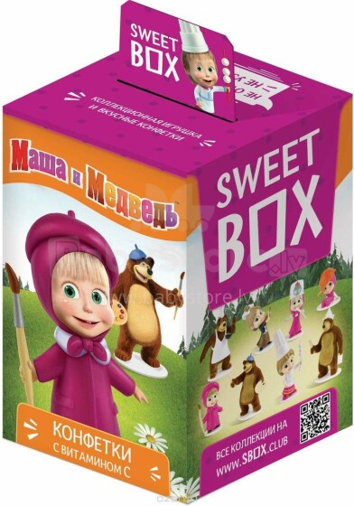 Sweet Box Masha&Bear Art.660-00024 Želejkonfektes ar rotaļlietu, 40g