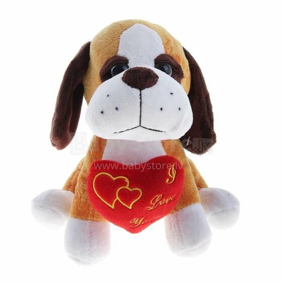 Uni Toys  Art.M7874 Mīksts suns ar sirdi,20cm
