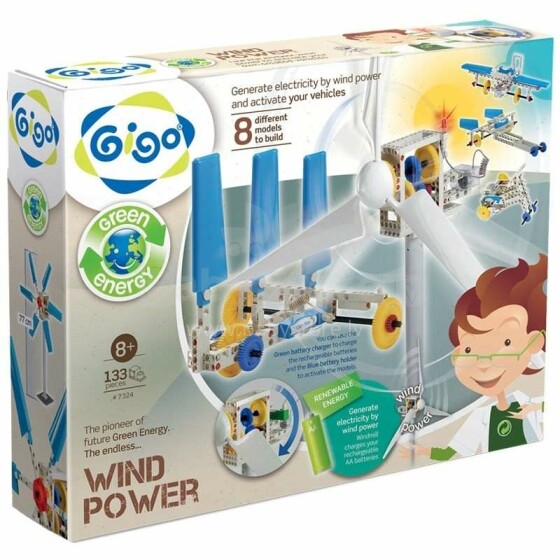 Gigo Wind Power Art.7324 Konstruktors Vēja enerģija,133gab.