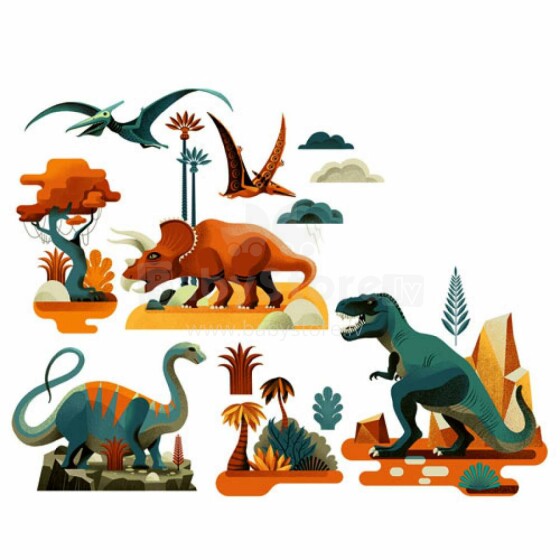 Djeco Art.DD05050 Logu uzlīmes-Dinozauri