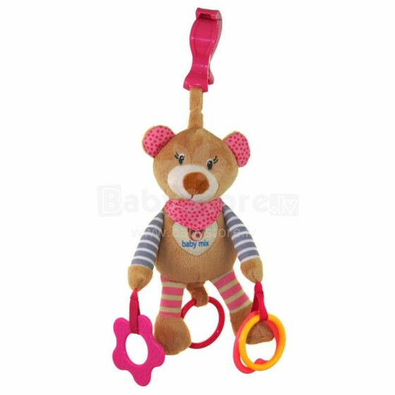 BabyMix Bear Art.33251 Rotaļlieta piekārināma ratiem ar vibrāciju Lācis