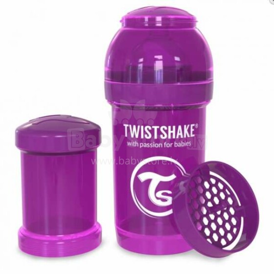 „Twistshake Art.78005“ purpurinis maitinimo butelis 180 ml