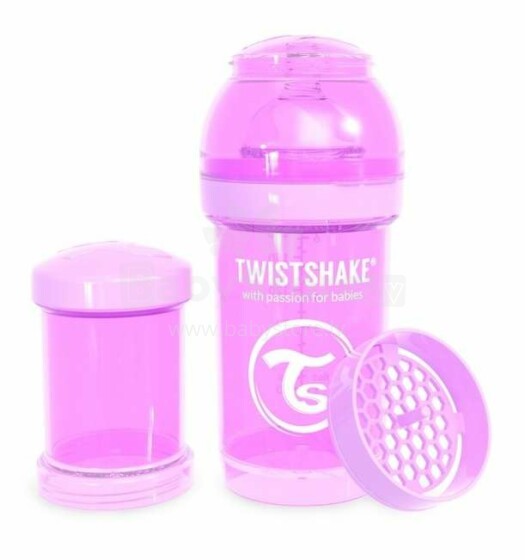 Twistshake Art.78252 Pastel Purple Barošanas pudele 180 ml