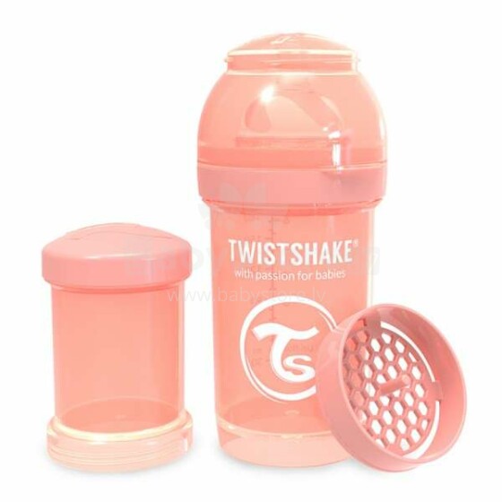 Twistshake Art.78312 Pastel Peach Barošanas pudele 180 ml