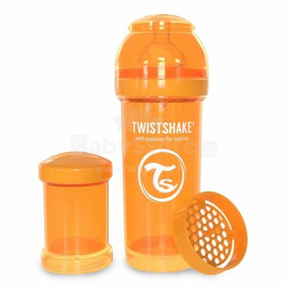 Twistshake Art.78009 Orange Anti-koliku barošanas pudele 260 ml
