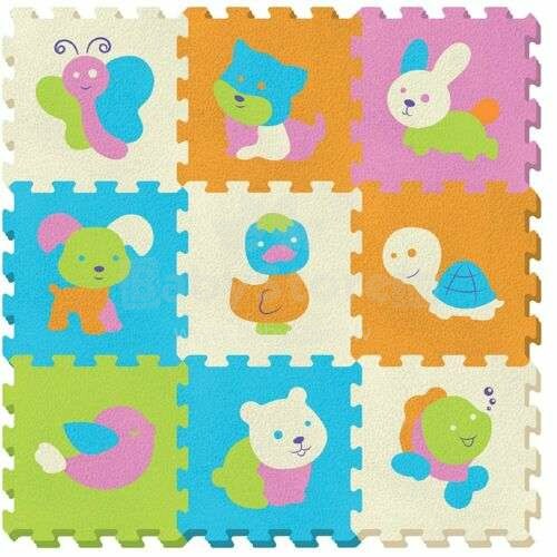 Smily Play  Floor Puzzle Art.5506/9  Bērnu daudzfunkcionālais grīdas paklājs puzle dzīvnieki