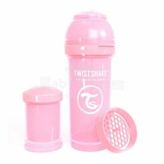 „Twistshake  Art.78255 Pastel Pink“ maitinimo butelis 260 ml