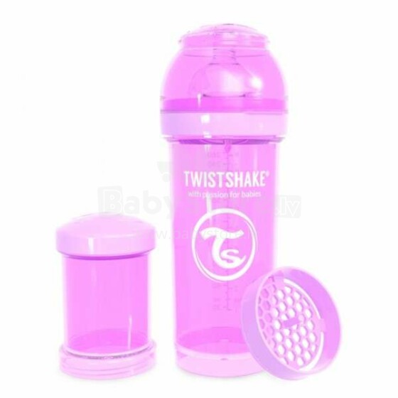 Twistshake  Art.78258 Pastel Purple Anti-koliku barošanas pudele 260 ml