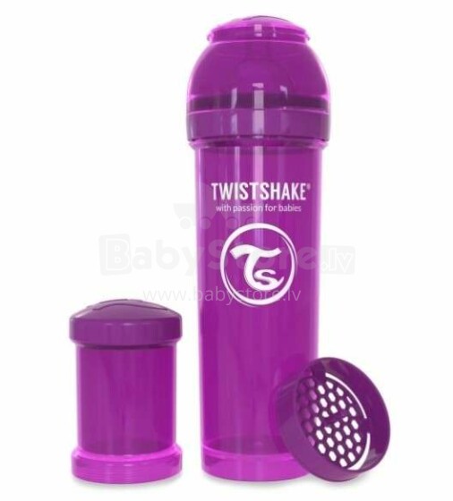 Twistshake Art.78017 Purple  Анти-коликовая бутылочка 330 мл